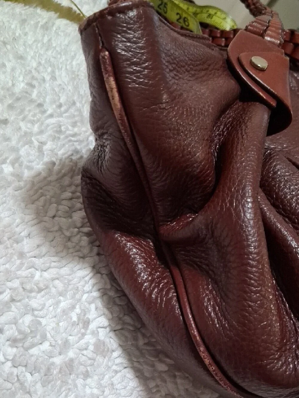 Everyday Woven-Handle Tote in Rich Chestnut Brown